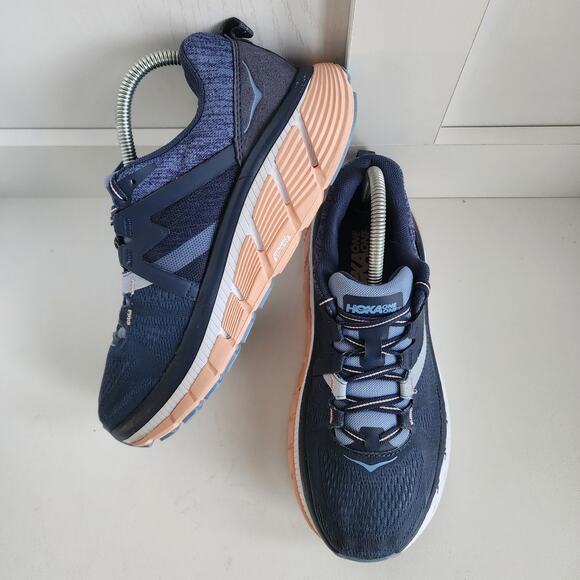 HOKA One One Gaviota 2 Women's Size 8.5 Athletic Shoes Indigo Blue / Dusty Pink - Picture 2 of 11